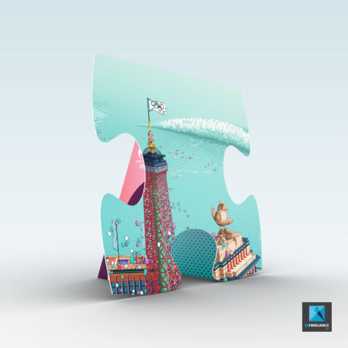 plan 3d PLV chevalet