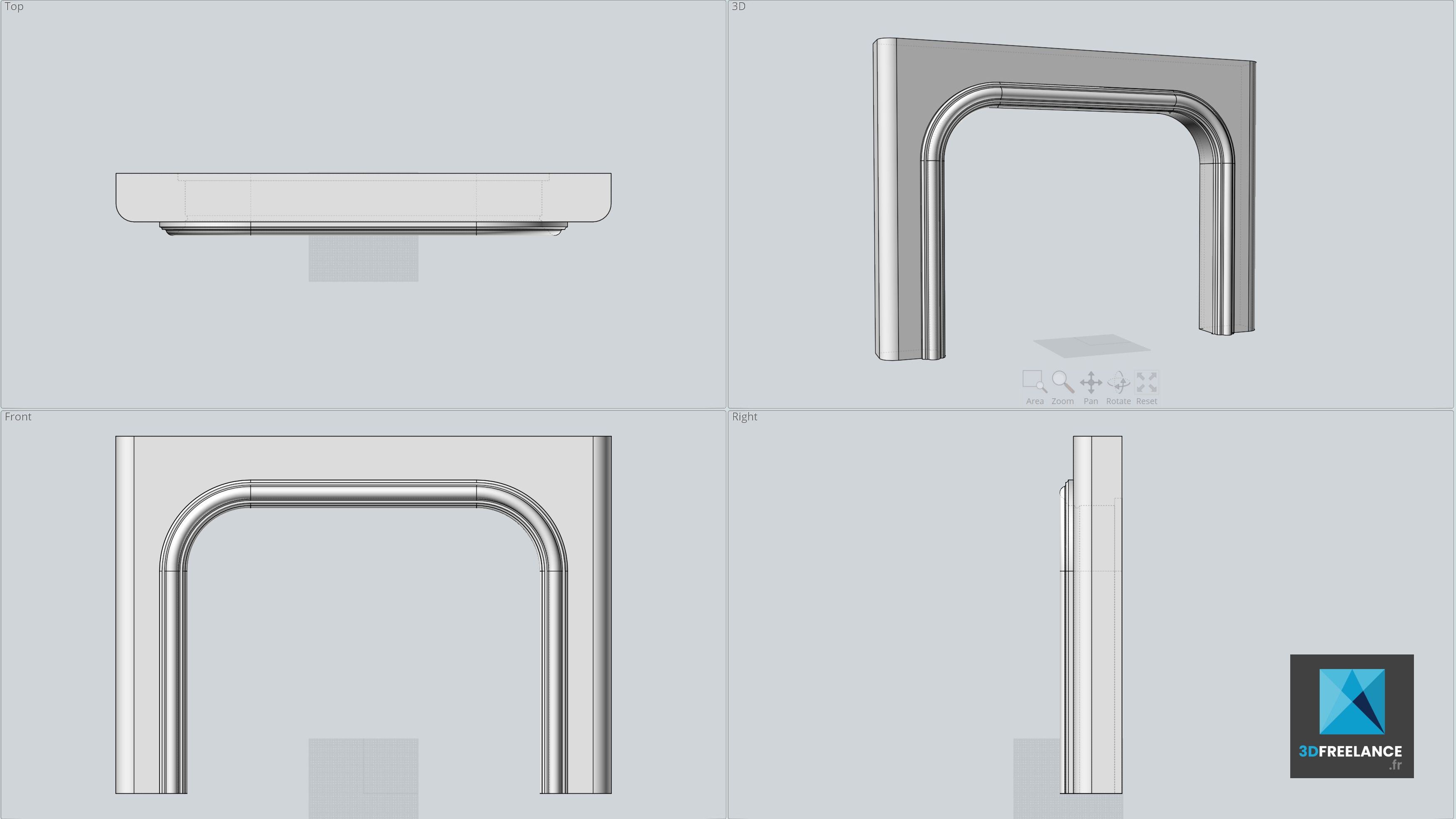 modélisation 3d cheminée usinage