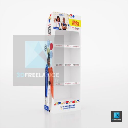image 3d présentoir retail