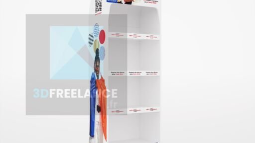 image 3d présentoir retail