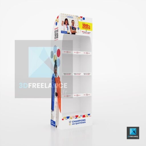 image 3d présentoir retail