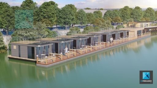 maquette 3d houseboats