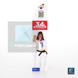 maquette 3d présentoir supermarché PLV