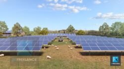 modélisation 3d ferme agrivoltaïque