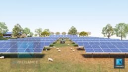 modélisation 3d ferme agrivoltaïque