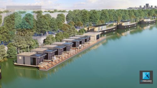 modélisation 3d houseboats