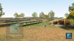 plan 3d ferme agrivoltaïque