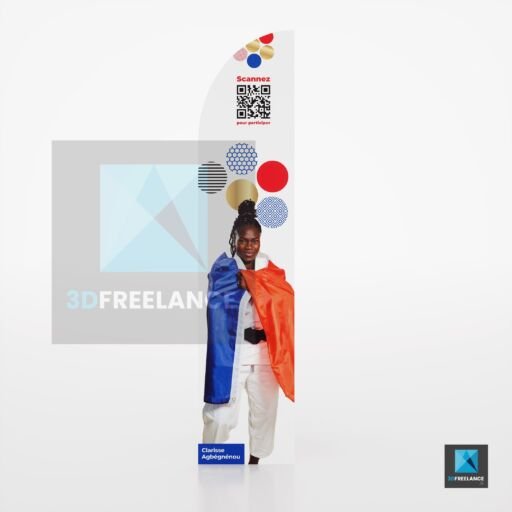 plan 3d présentoir retail