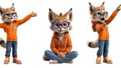 personnage lynx mascotte