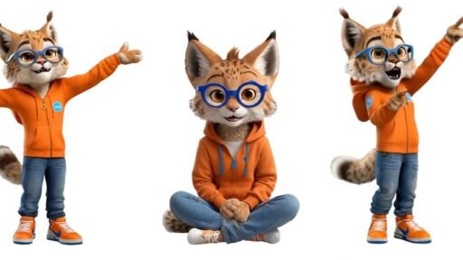personnage lynx mascotte