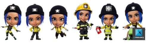 personnages animés