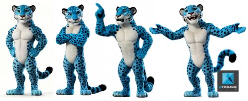 personnage léopard mascotte