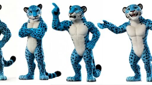 personnage léopard mascotte