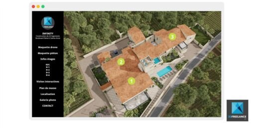 pr&eacute;sentation interactive immobilier &eacute;cran ordinateur