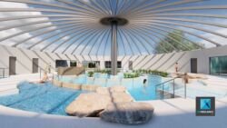 image 3d piscine de camping