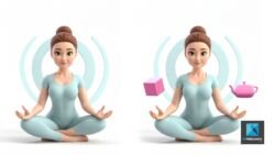 personnage 3d femme yoga