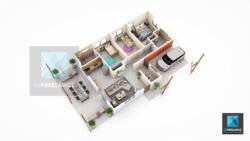 plan 3d maison immobilier Guyane
