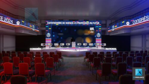 scénographie Congrès national des commissaires de justice