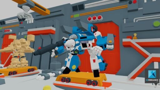 visite 3d d'une usine robots