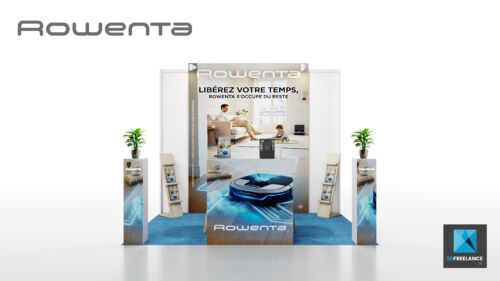 conception mini stand électroménager robot rowenta