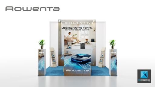 conception mini stand électroménager robot rowenta