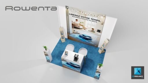 création mini stand robot électroménager Rowenta