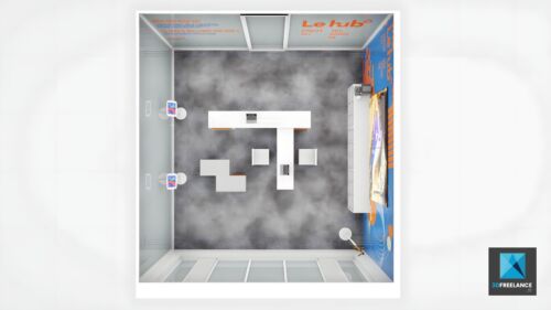 plan 3d espace accueil SNCF