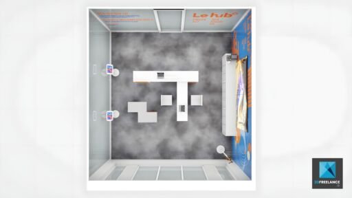 plan 3d espace accueil SNCF
