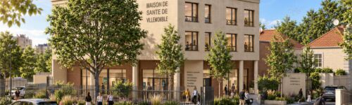 Perspectives 3D ia extérieures - Volets paysagers architecture immobilier
