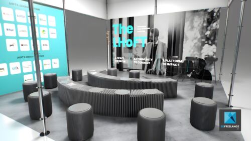 Stand modulaire fintech The Lhoft Luxembourg