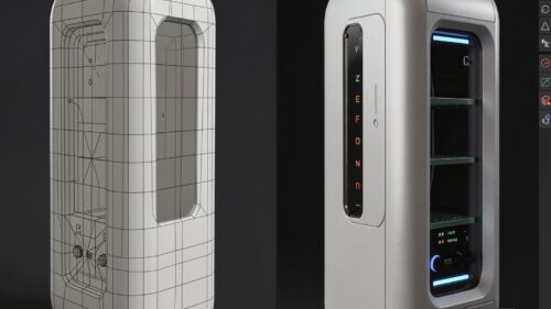 Remplissez le Texte alternatif (Alt) : Modélisation 3D low poly et retopologie de maillage pour WebGL et réalité augmentée.