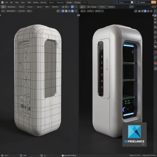 Remplissez le Texte alternatif (Alt) : Mod&eacute;lisation 3D low poly et retopologie de maillage pour WebGL et r&eacute;alit&eacute; augment&eacute;e.