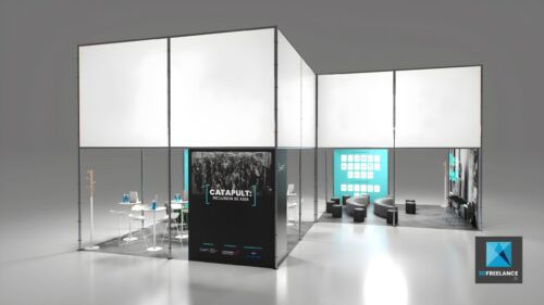 prototype 3d Stand modulaire fintech The Lhoft Luxembourg