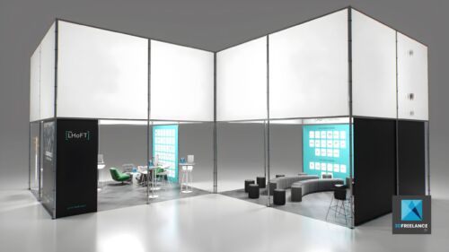 rough 3d Stand modulaire fintech The Lhoft Luxembourg